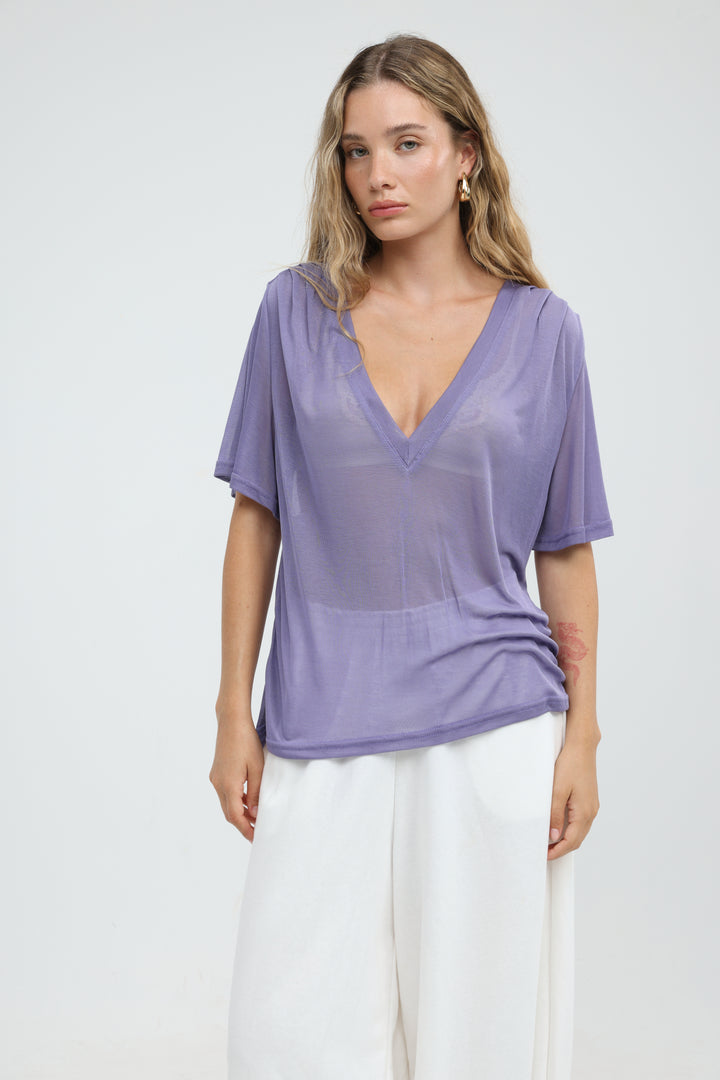 Clean60 Lilac V T-Shirt