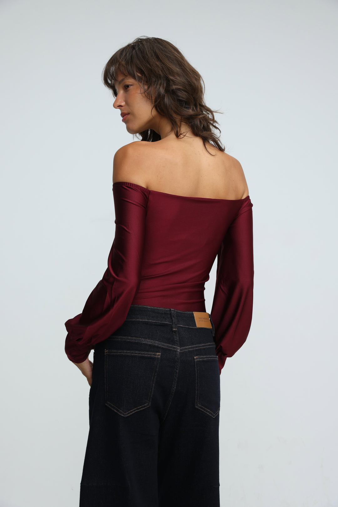 Era Wine Off Shoulder Bodysuit