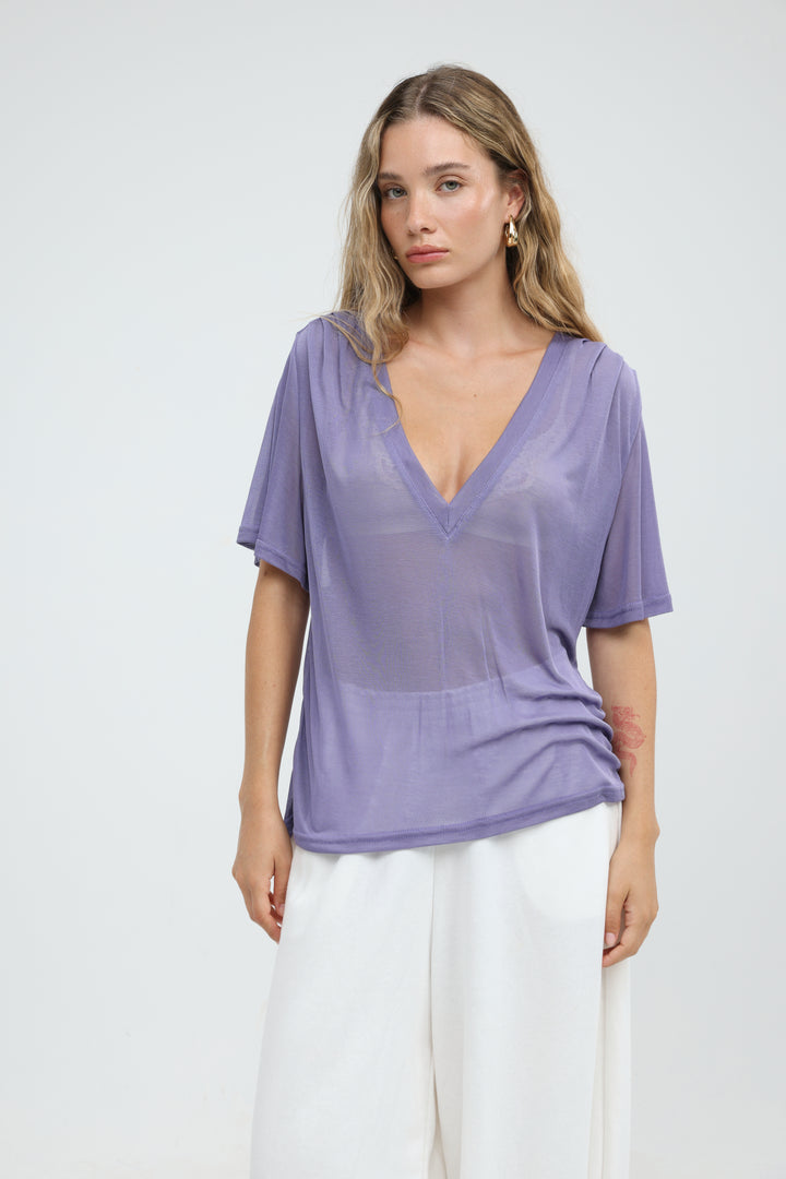 Clean60 Lilac V T-Shirt