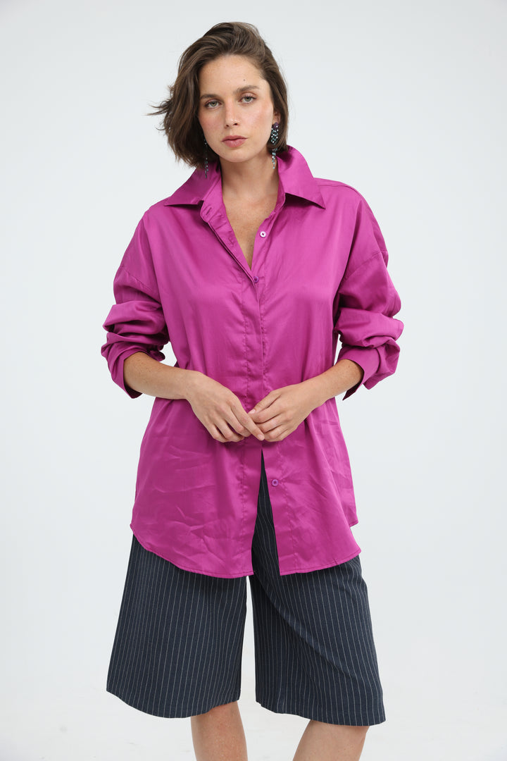 Hot Pink Buttoned Shirt