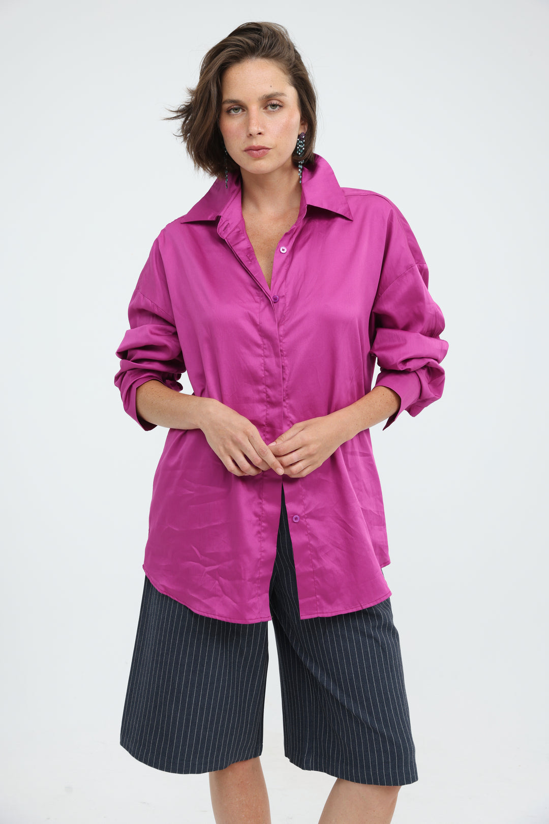 Hot Pink Buttoned Shirt