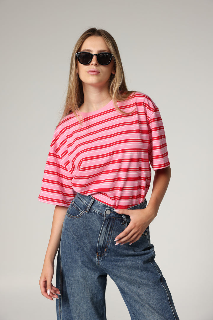Just Pink Striped T-Shirt