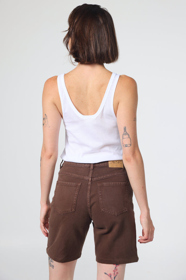 Star 489 Brown Boyfriend Shorts