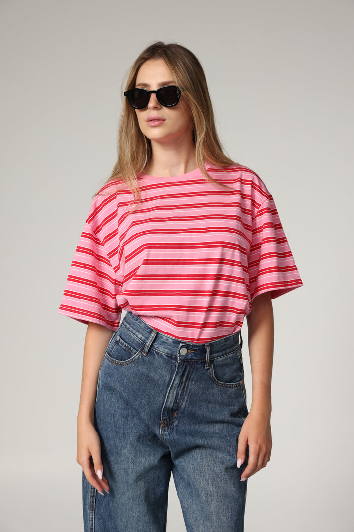 Just Pink Striped T-Shirt