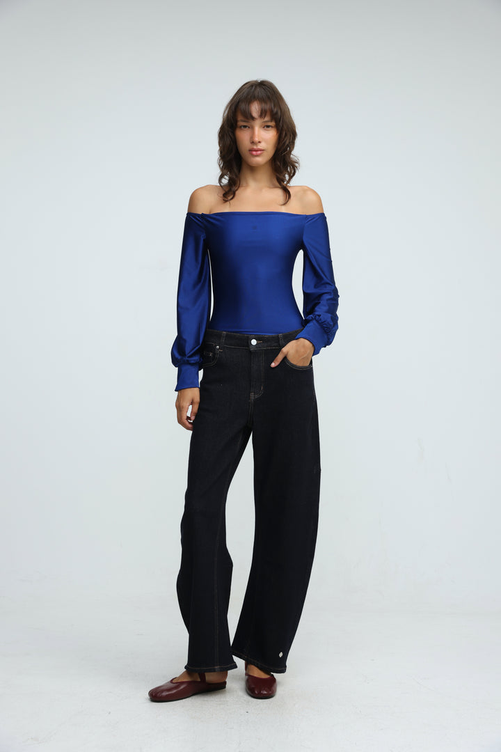 Era Blue Off Shoulder Bodysuit