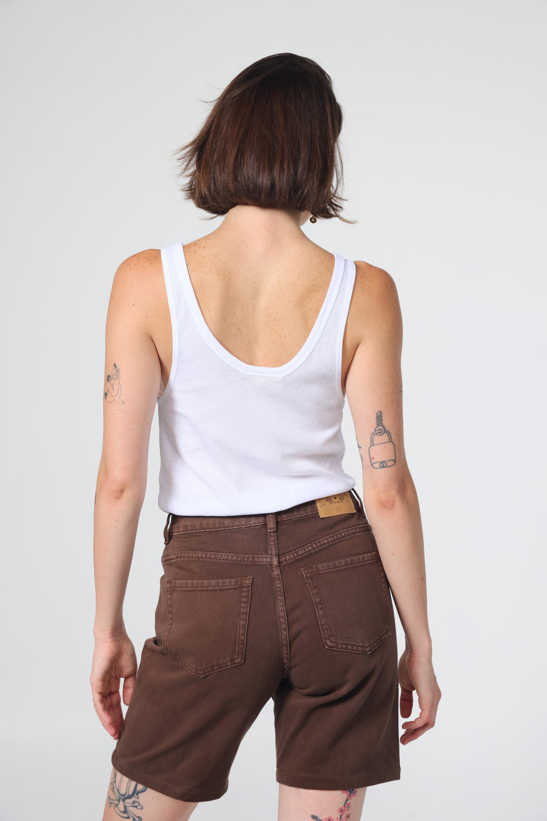 Star 489 Brown Boyfriend Shorts