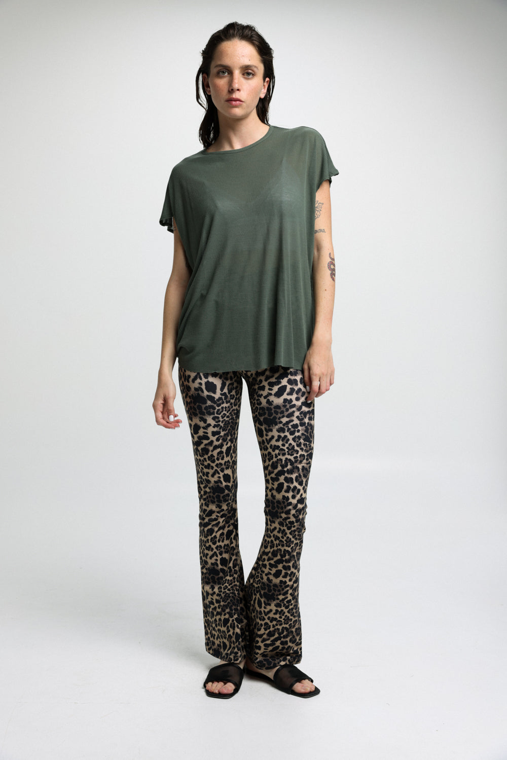 Boyfriend Olive Green T-Shirt