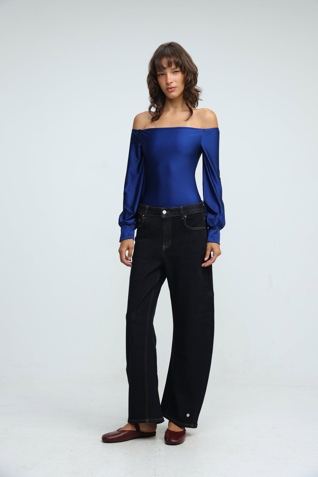 Era Blue Off Shoulder Bodysuit