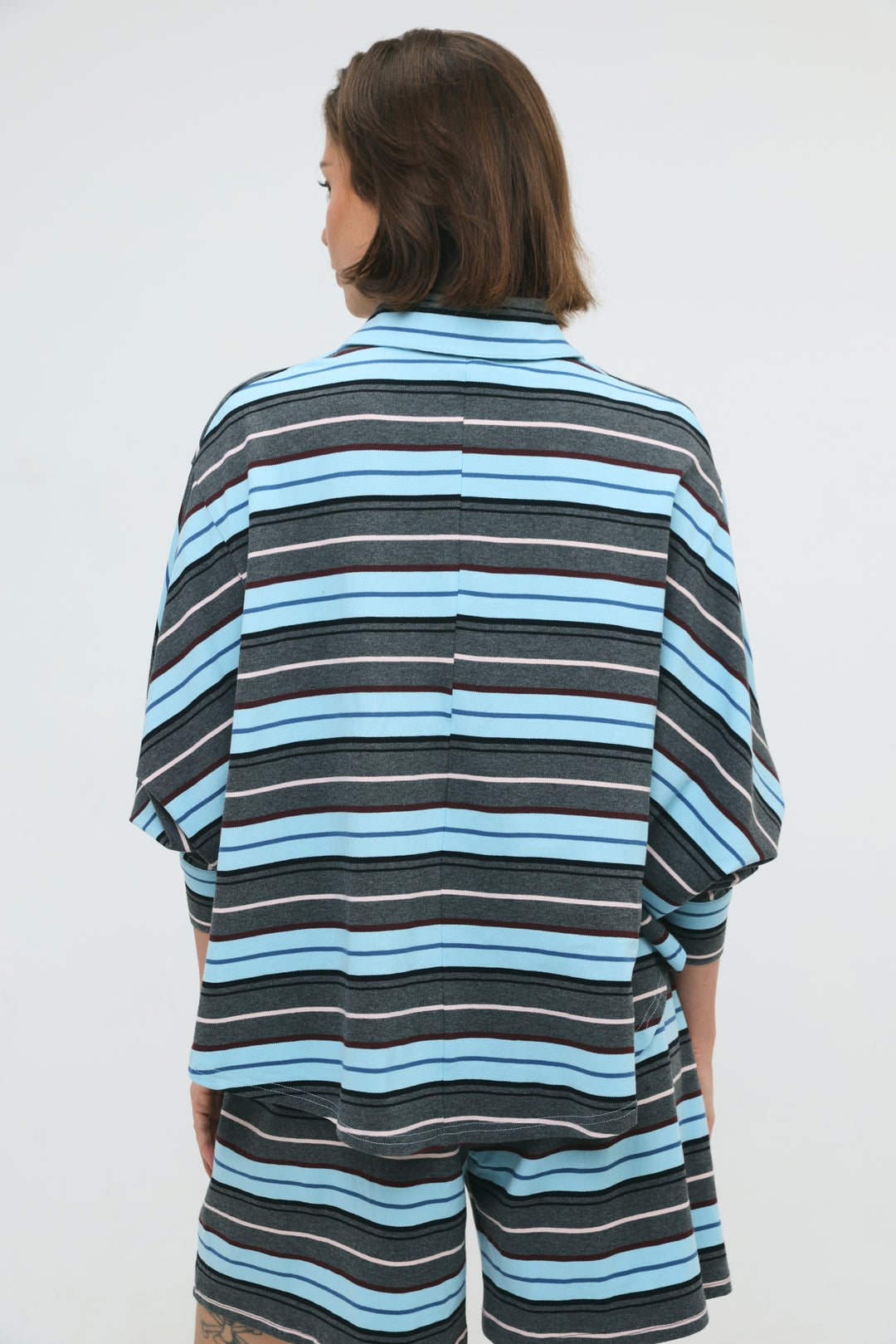Crossing Grey Stripes Polo