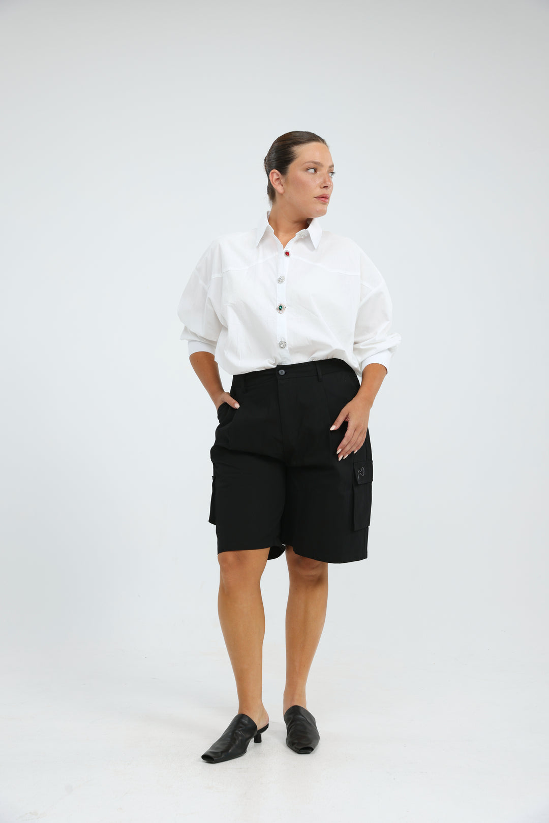 Synergy White Buttoned Shirt