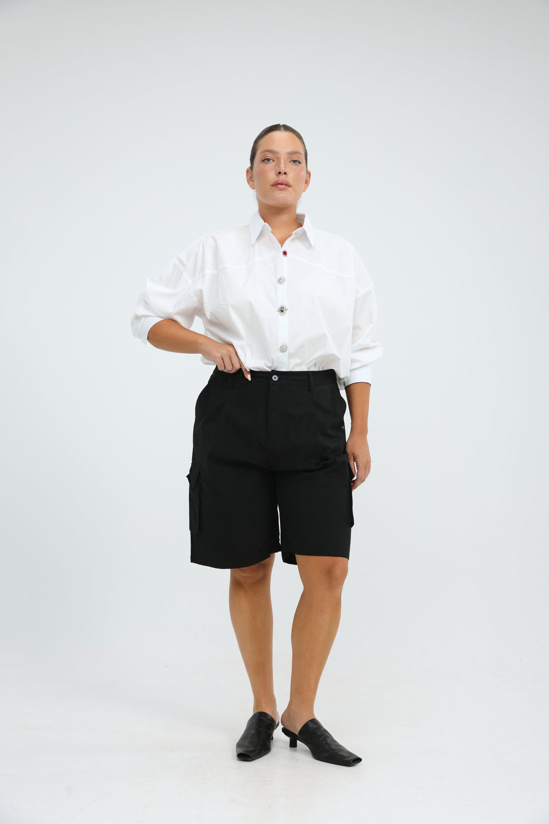 Synergy White Buttoned Shirt