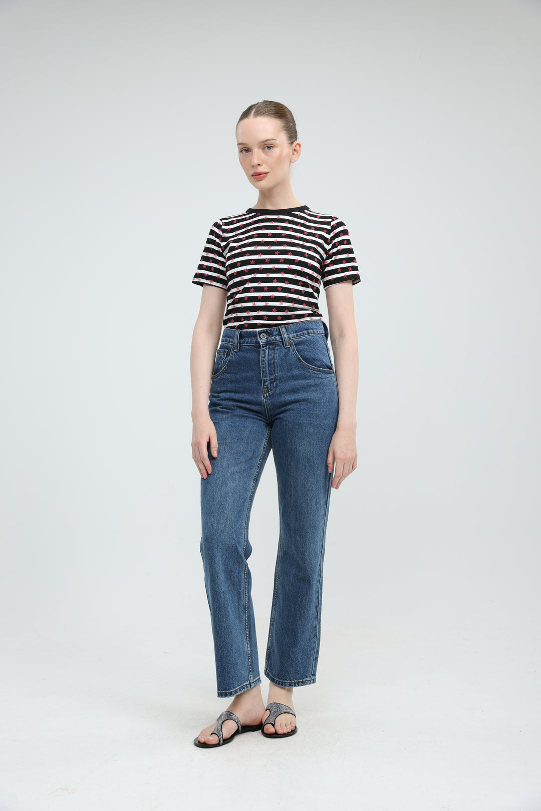 Doodle Black Striped T-Shirt
