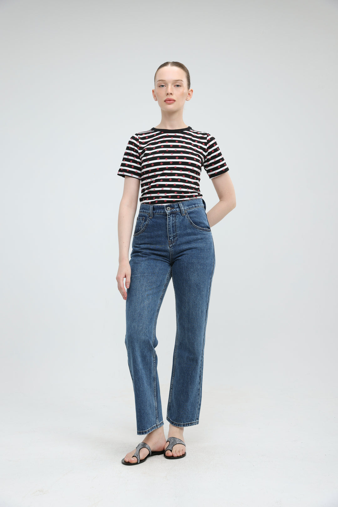 Doodle Black Striped T-Shirt