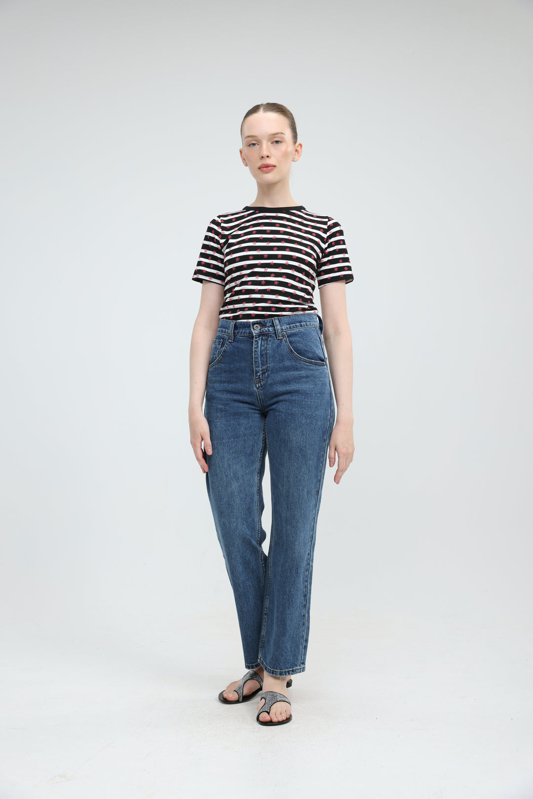 Doodle Black Striped T-Shirt