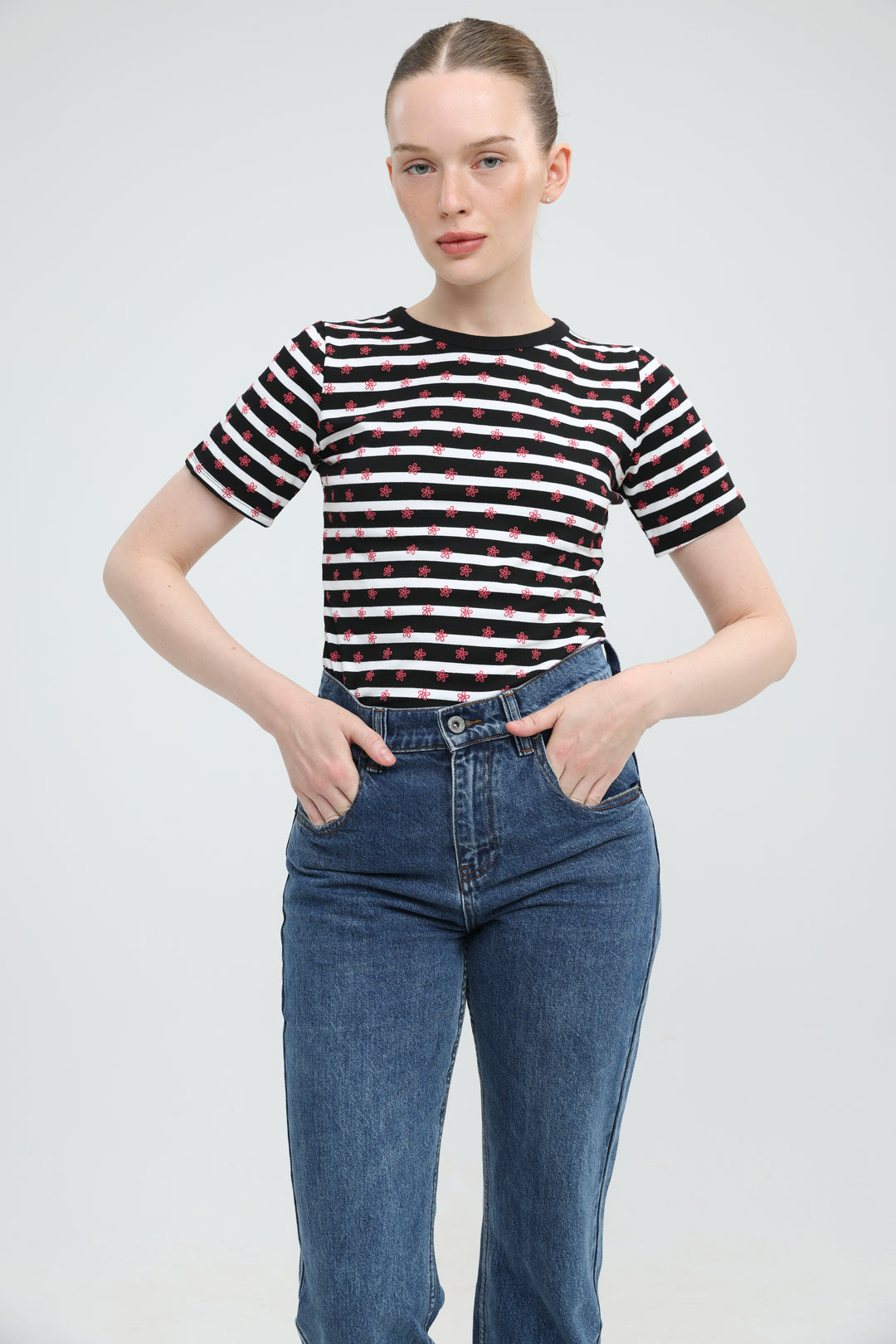 Doodle Black Striped T-Shirt