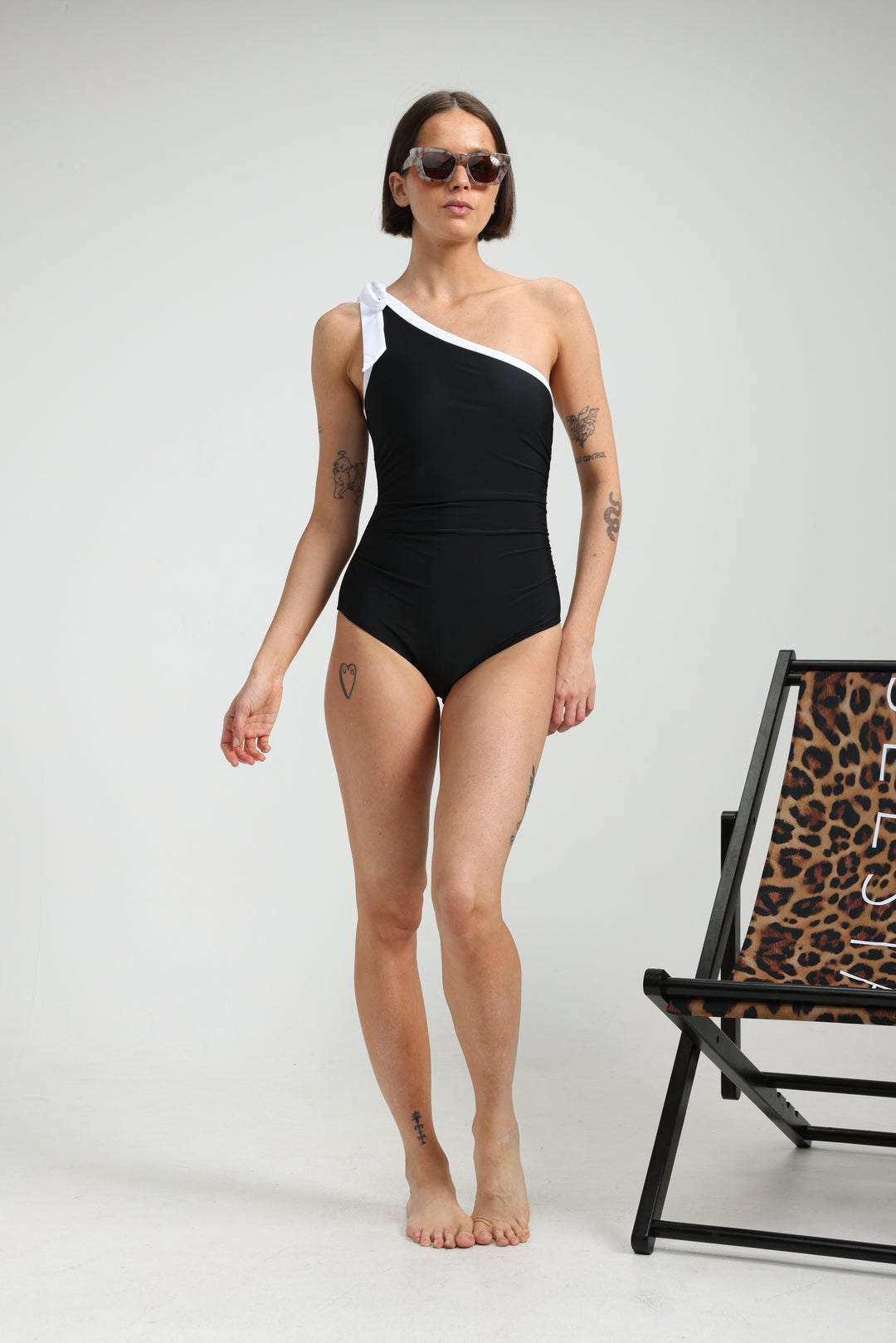 Futurism Black Swimsuit