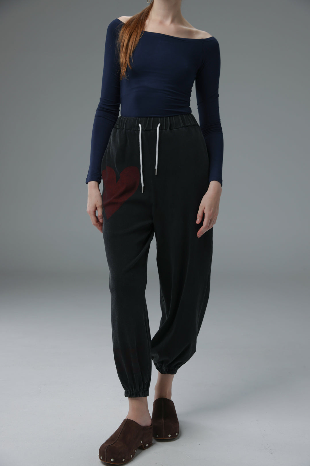 Daniela's Dark Grey Ribbed Joggers