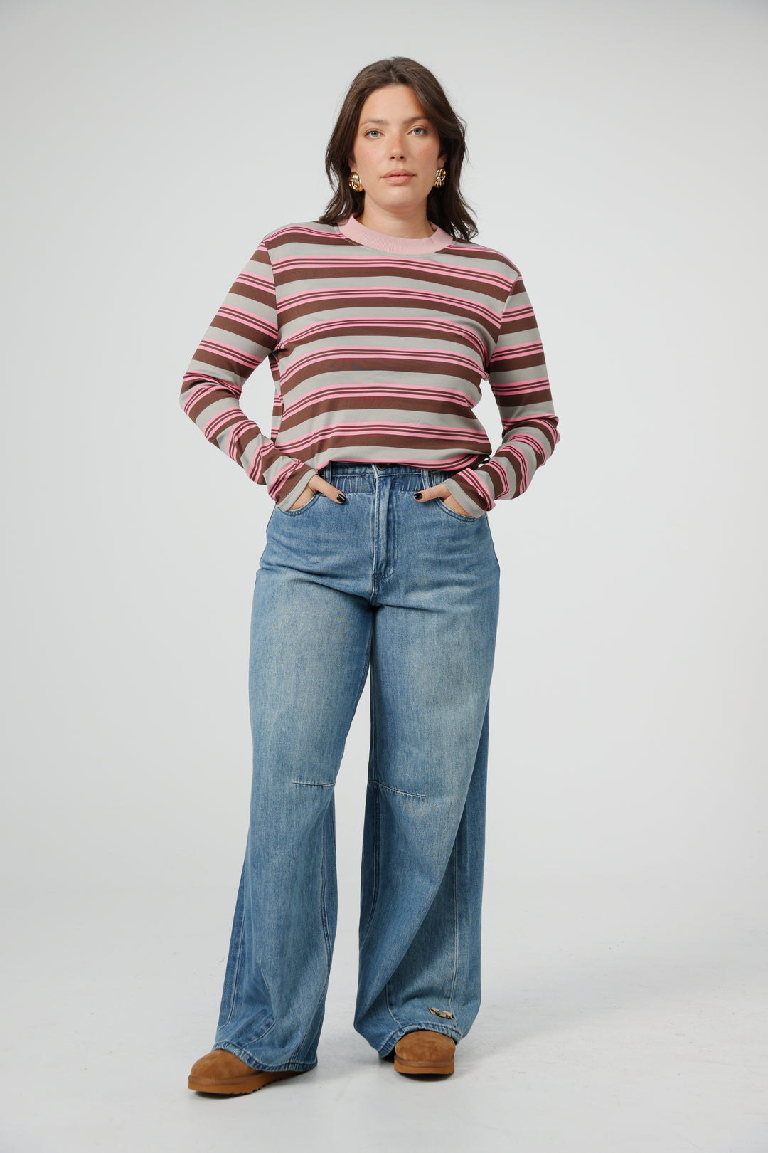 Rebase Pink Striped Shirt