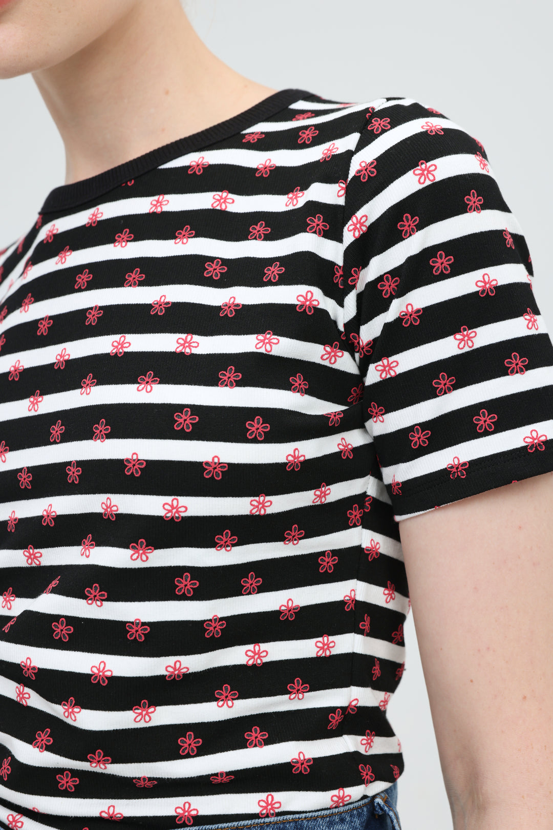 Doodle Black Striped T-Shirt