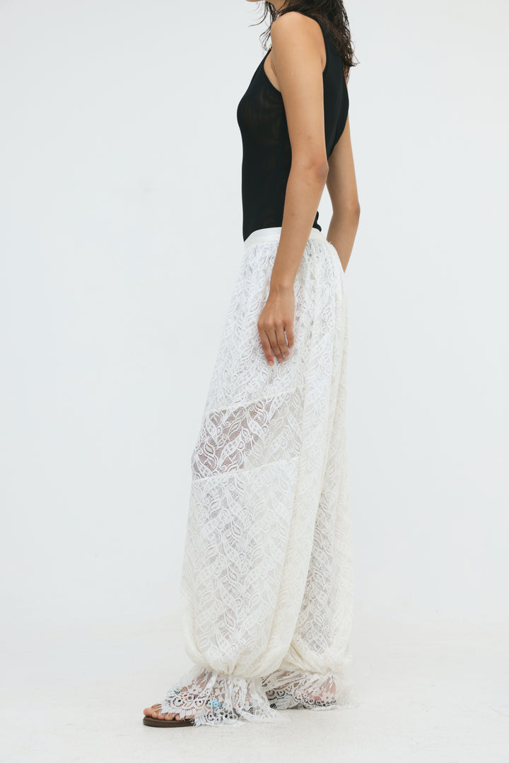 Tulum White Lace Bottoms