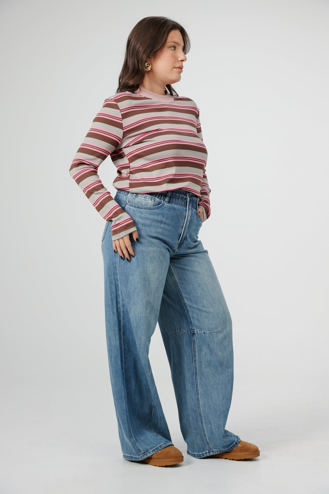 Rebase Pink Striped Shirt