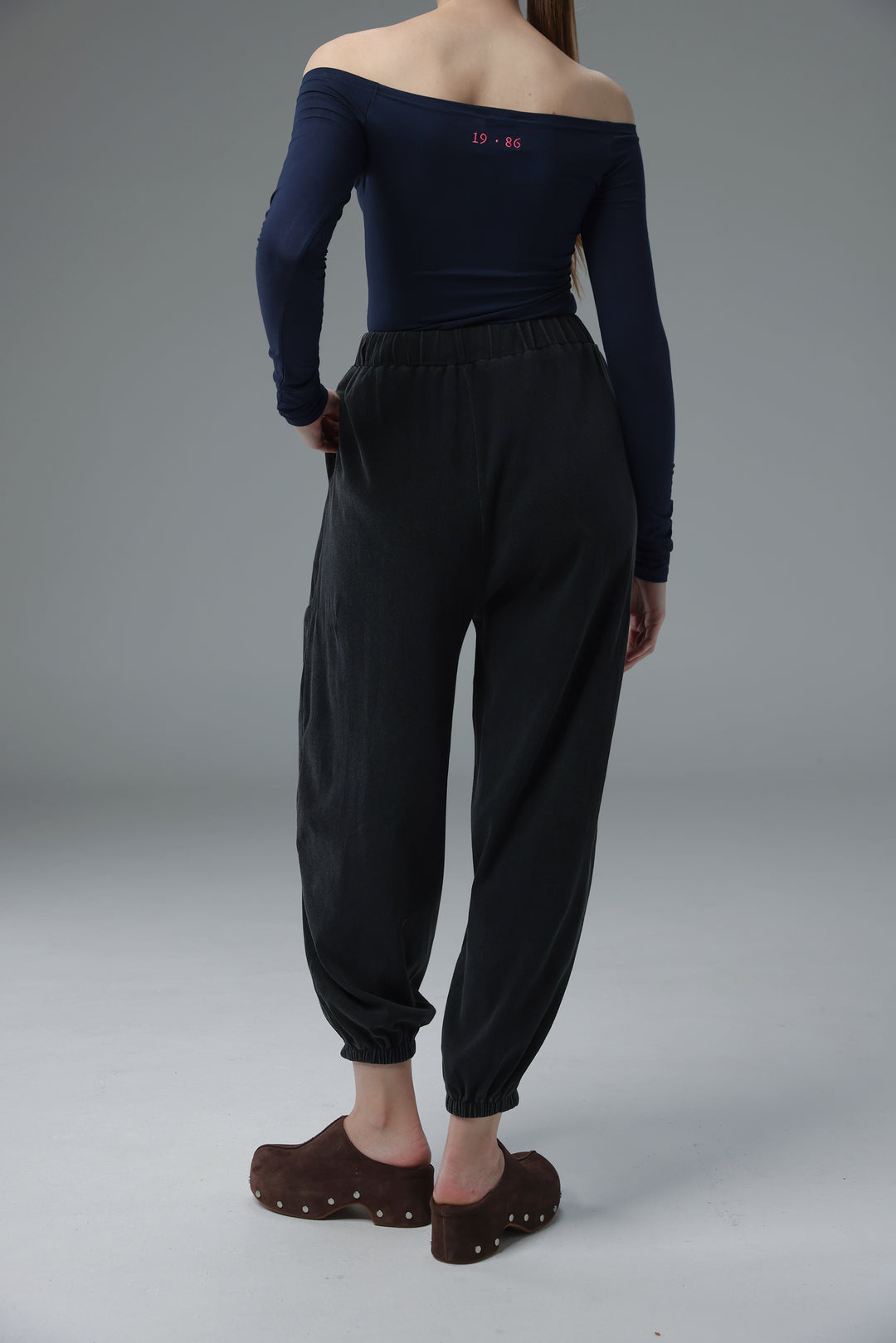 Daniela's Dark Grey Ribbed Joggers