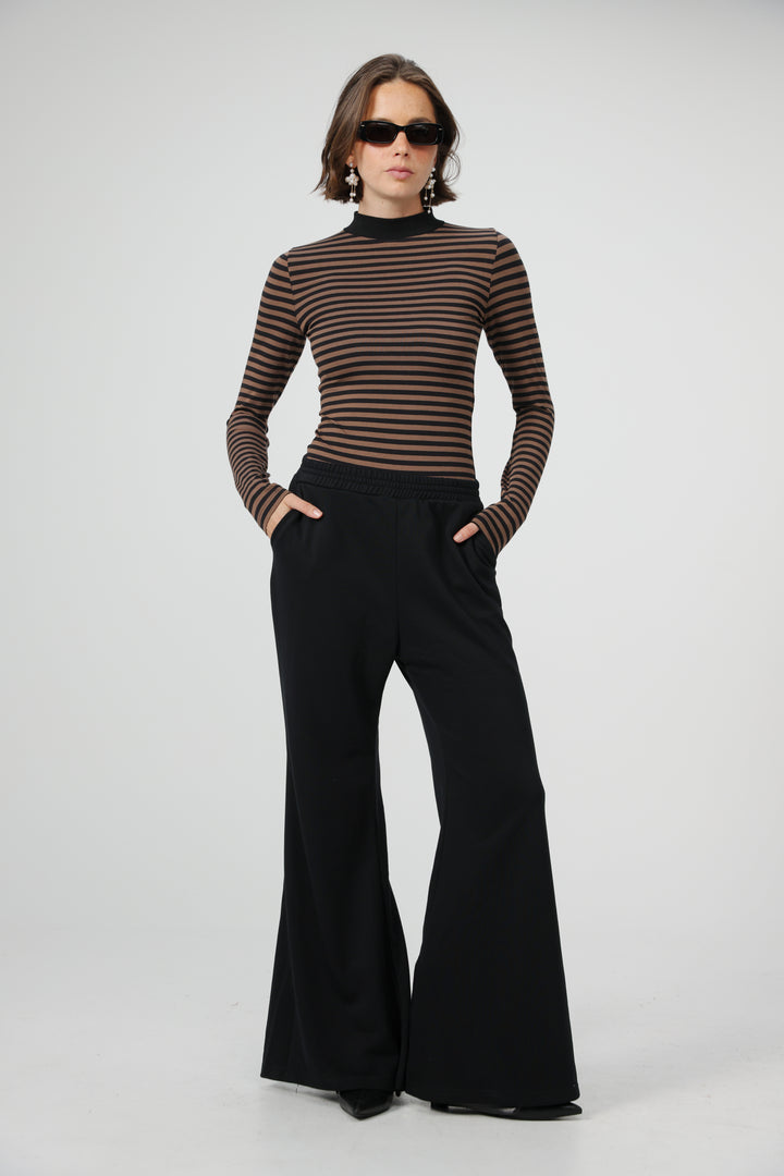 Search Brown Striped Bodysuit