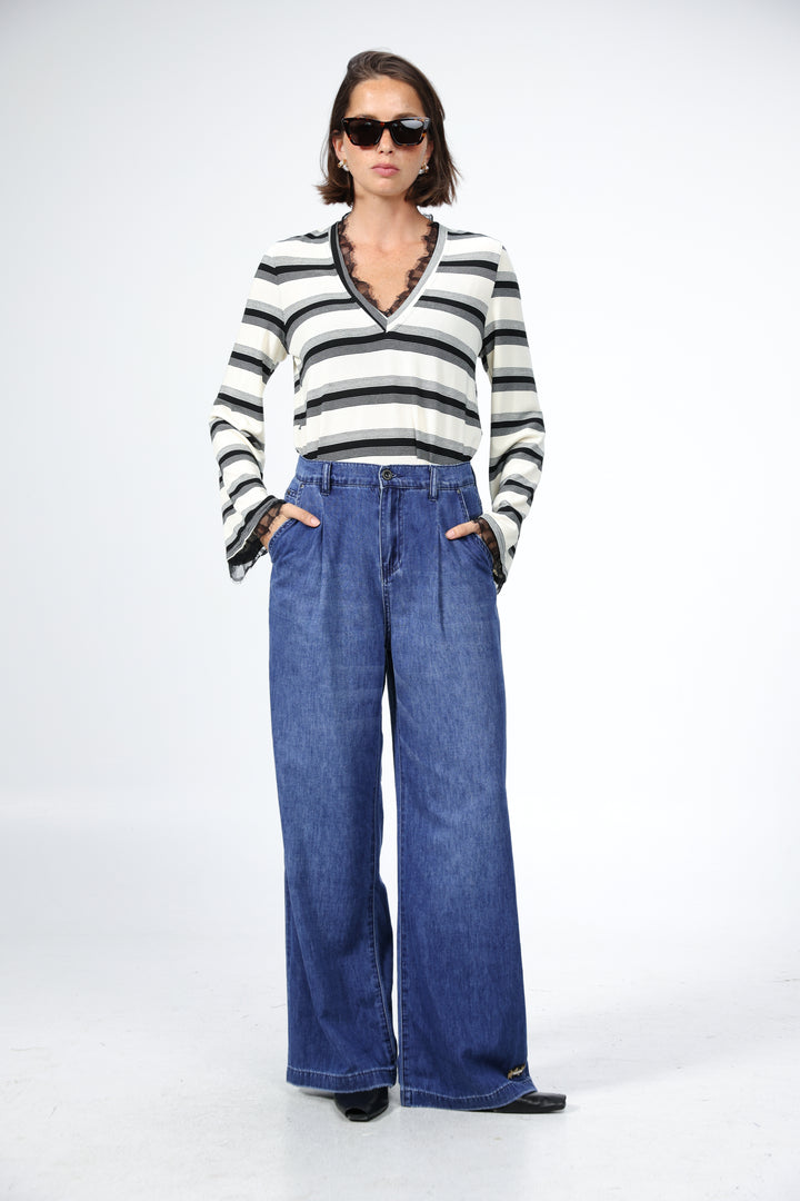 Mystery Black Striped Shirt