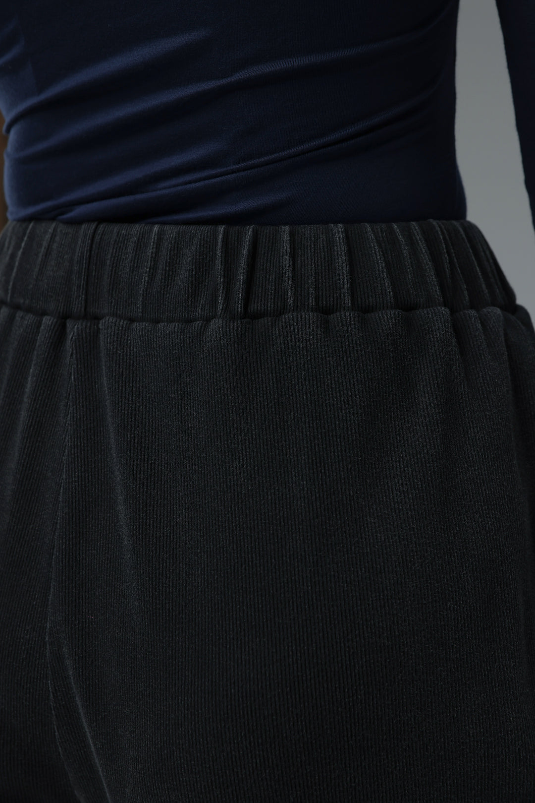 Daniela's Dark Grey Ribbed Joggers