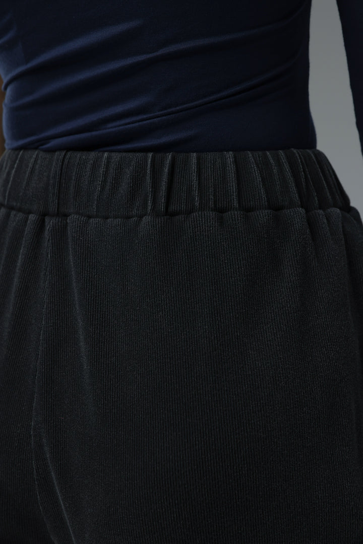 Daniela's Dark Grey Ribbed Joggers