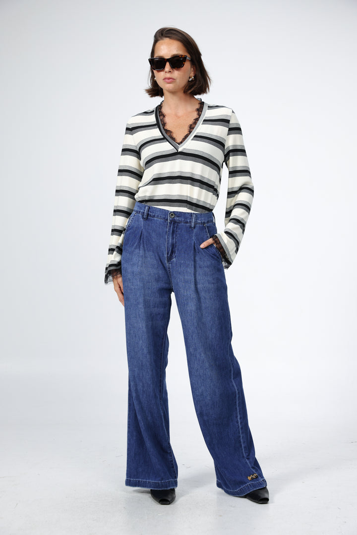 Mystery Black Striped Shirt