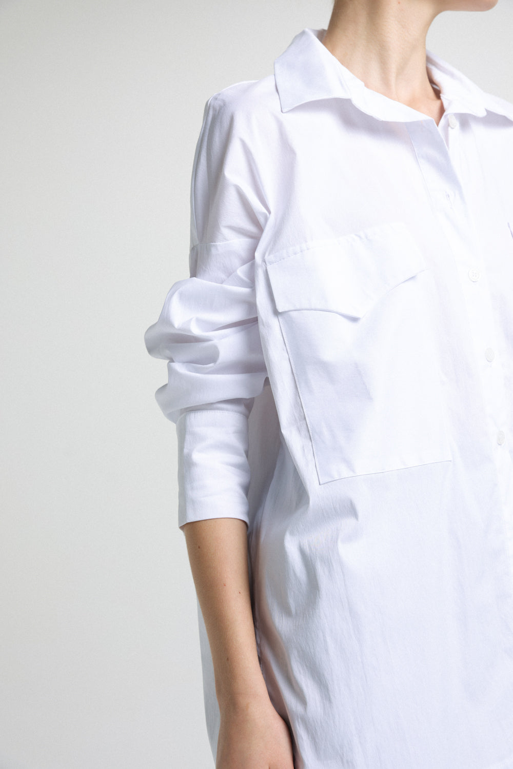 Mixed White Buttoned Shirt