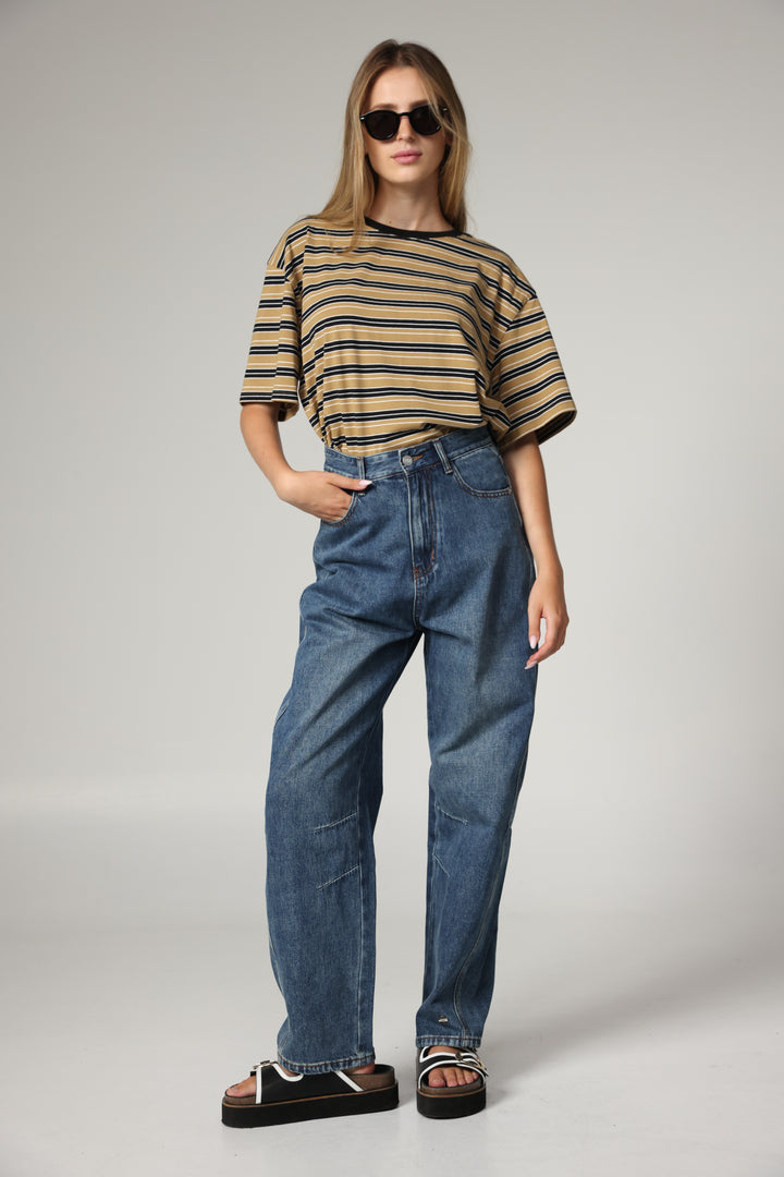 Just Black Striped T-Shirt