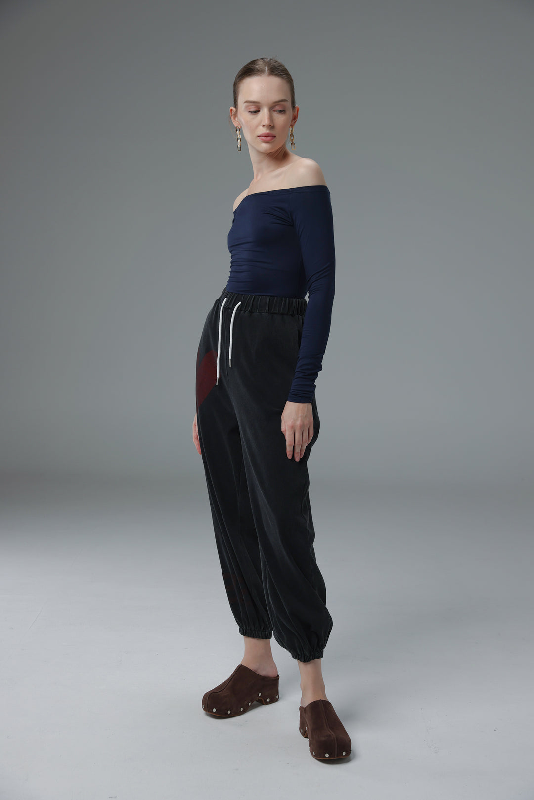 Daniela's Navy Off Shoulder Bodysuit