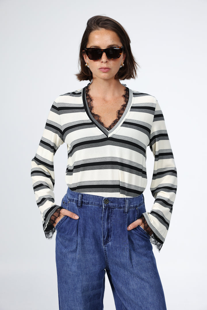 Mystery Black Striped Shirt