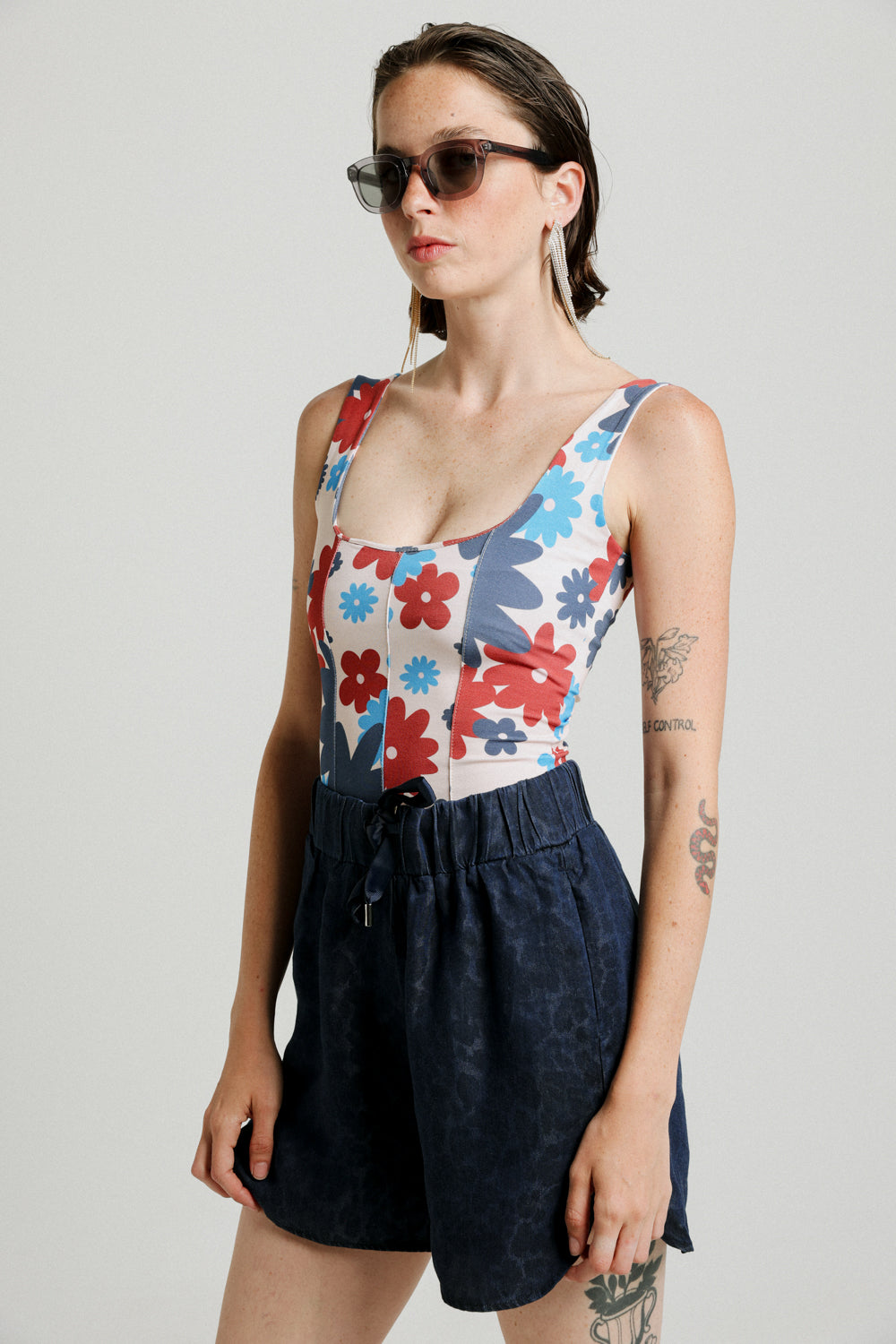 Corset Floral Tank