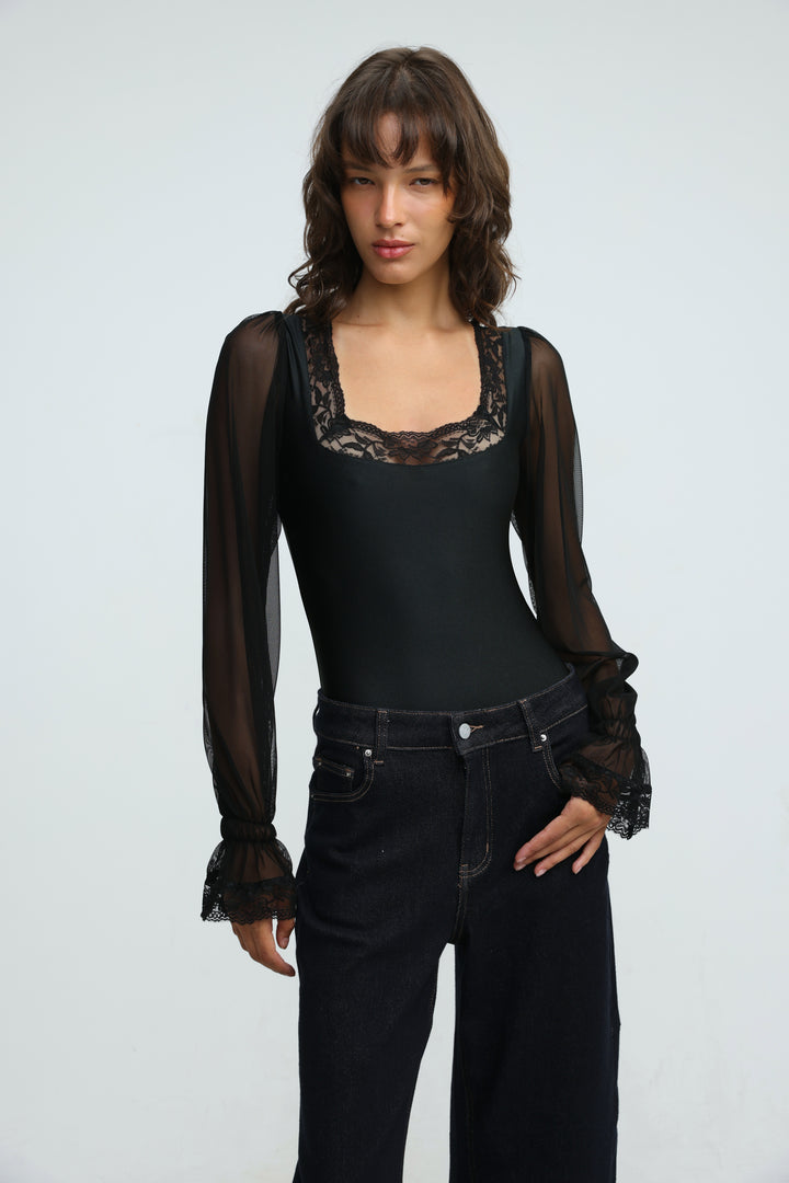 Phase Black Bodysuit