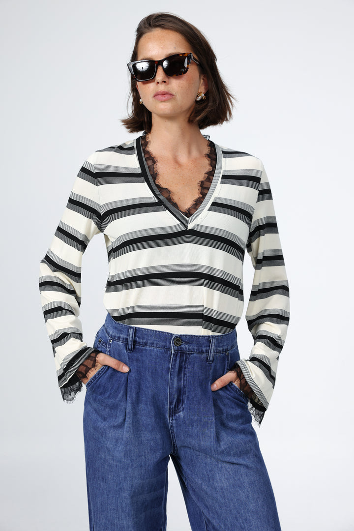 Mystery Black Striped Shirt