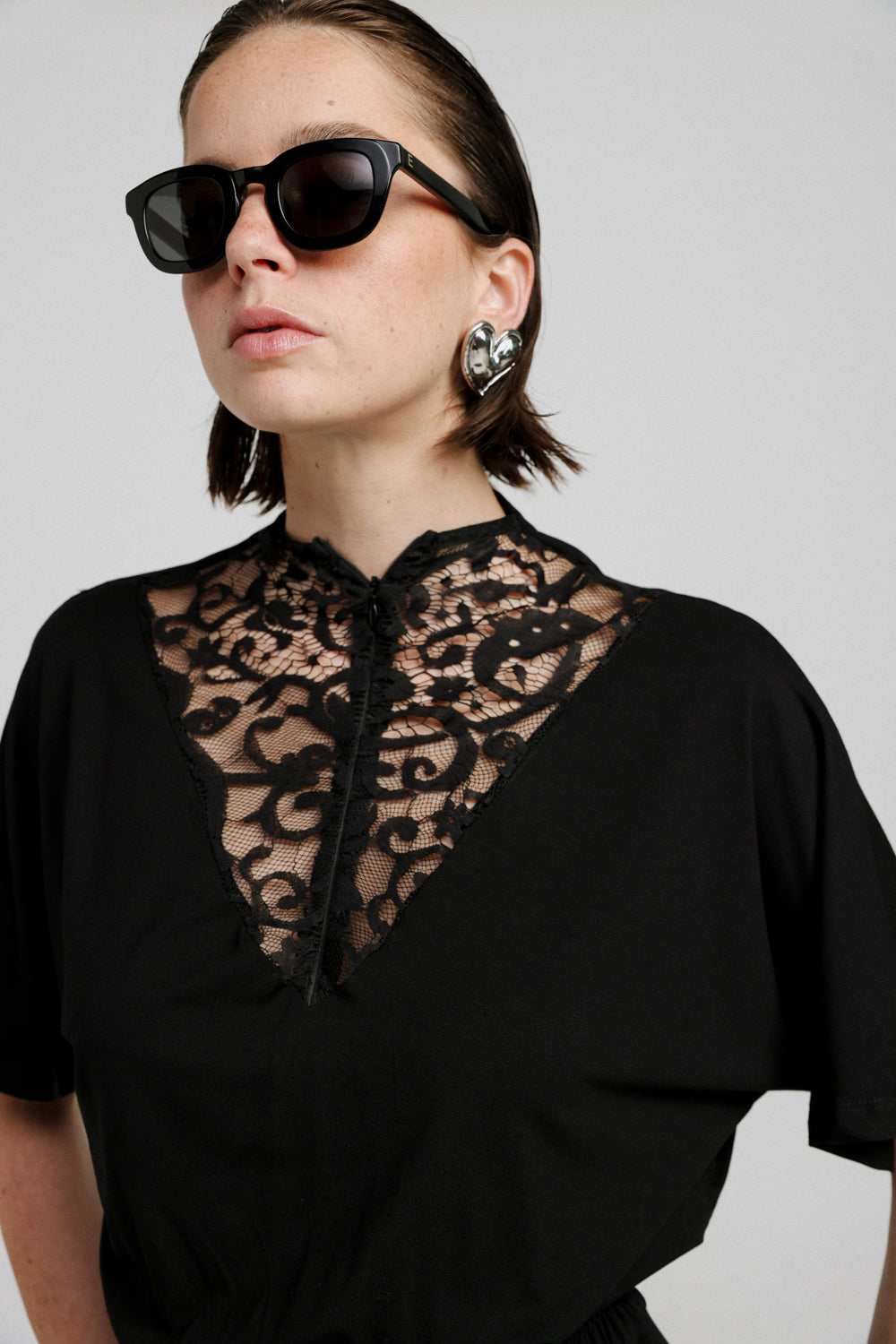 Adamon Black Lace Jumpsuit