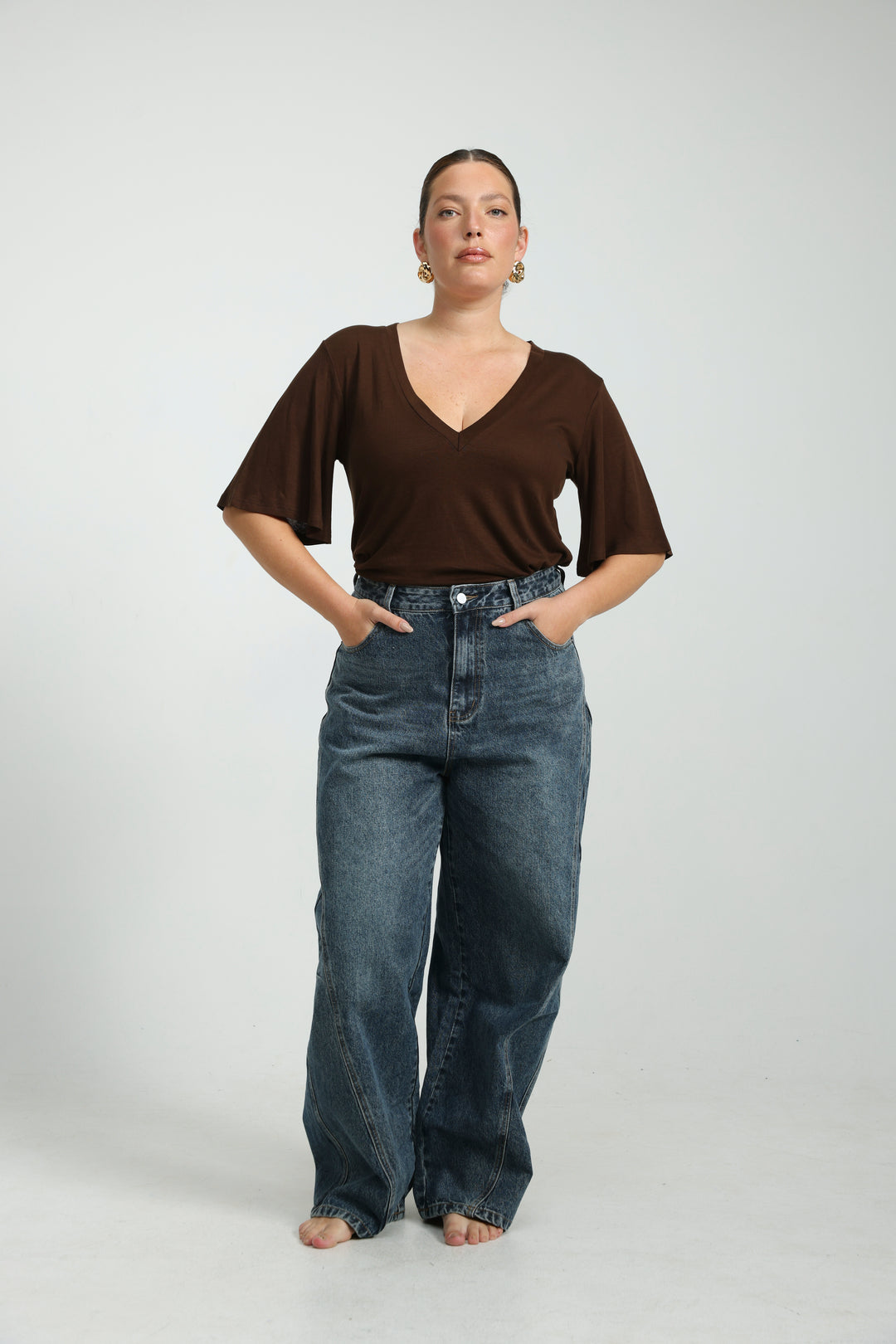 Clean25 White V T-Shirt