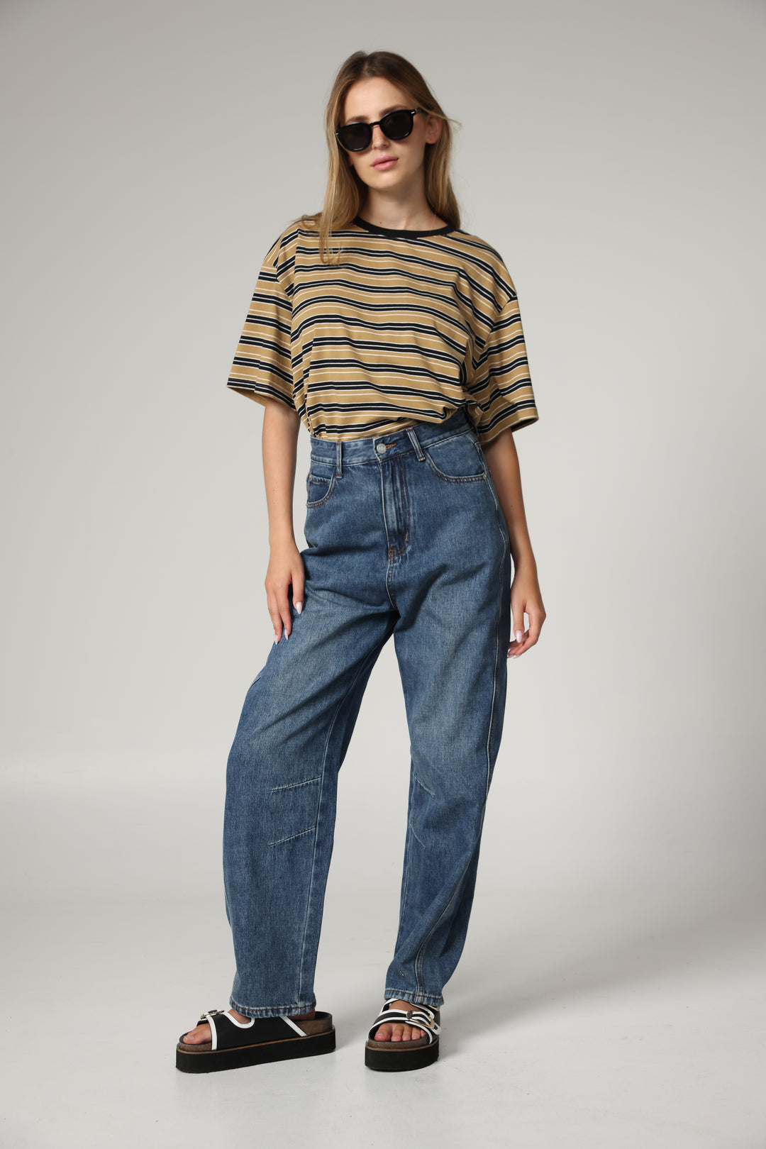 Just Black Striped T-Shirt