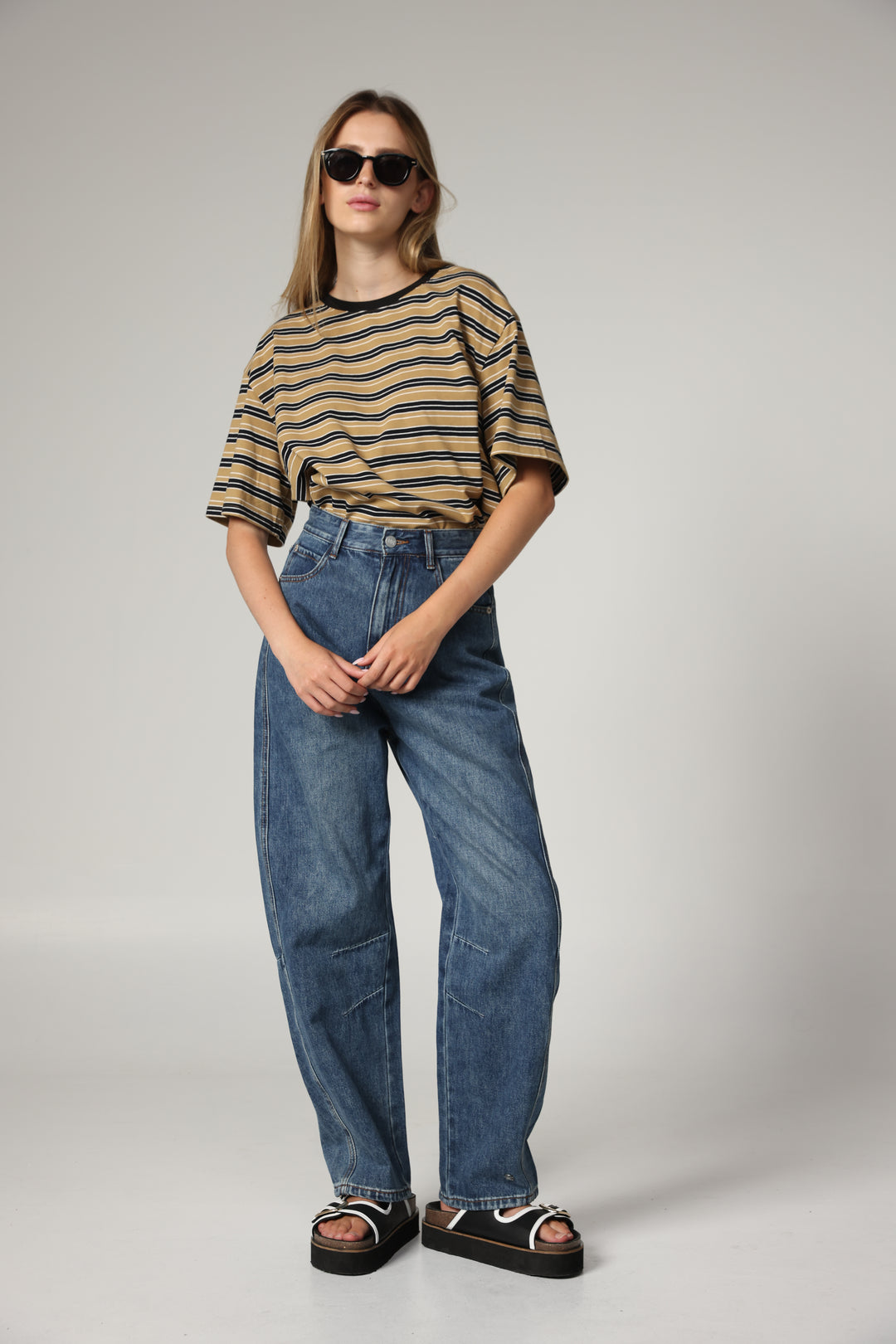 Just Black Striped T-Shirt