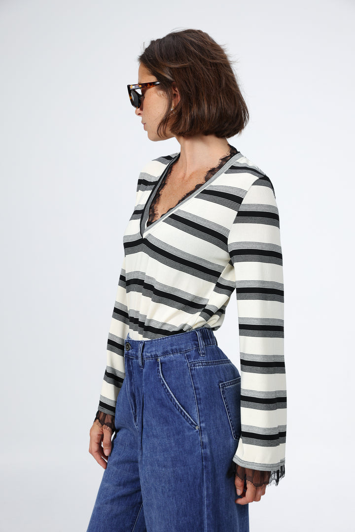 Mystery Black Striped Shirt