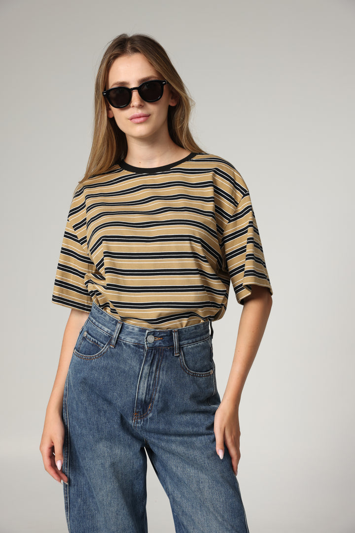 Just Black Striped T-Shirt