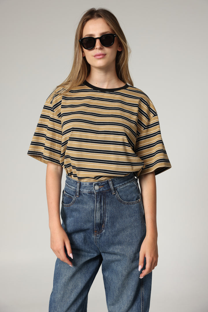 Just Black Striped T-Shirt