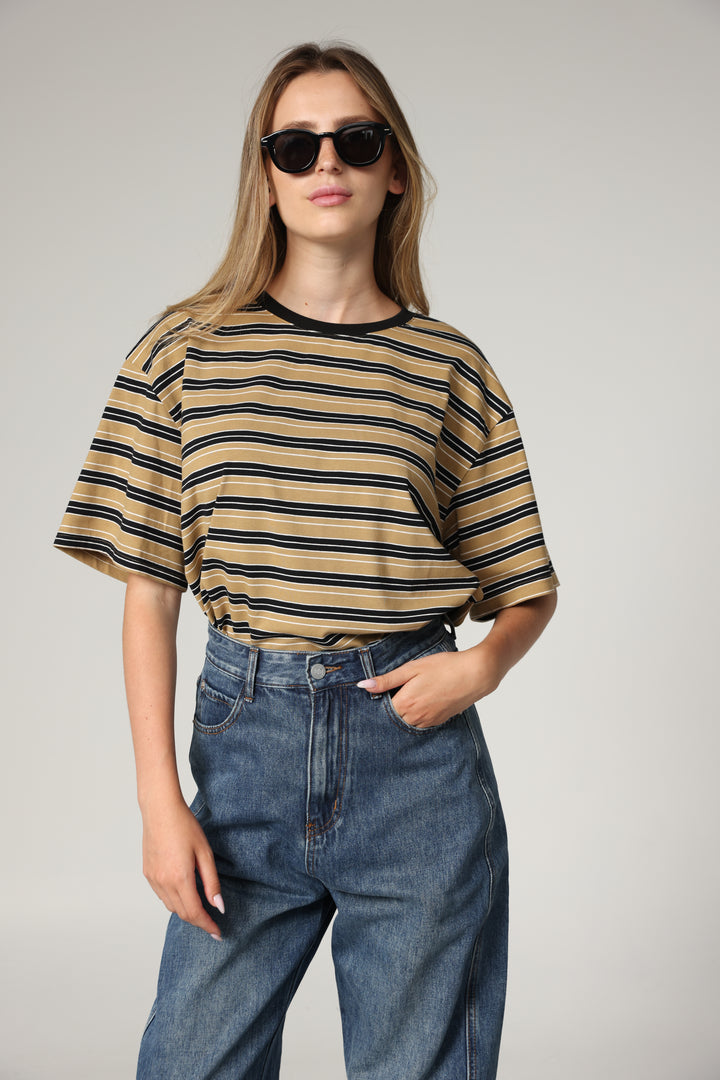 Just Black Striped T-Shirt
