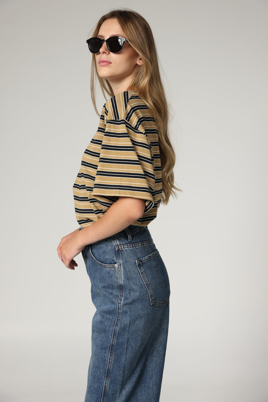 Just Black Striped T-Shirt