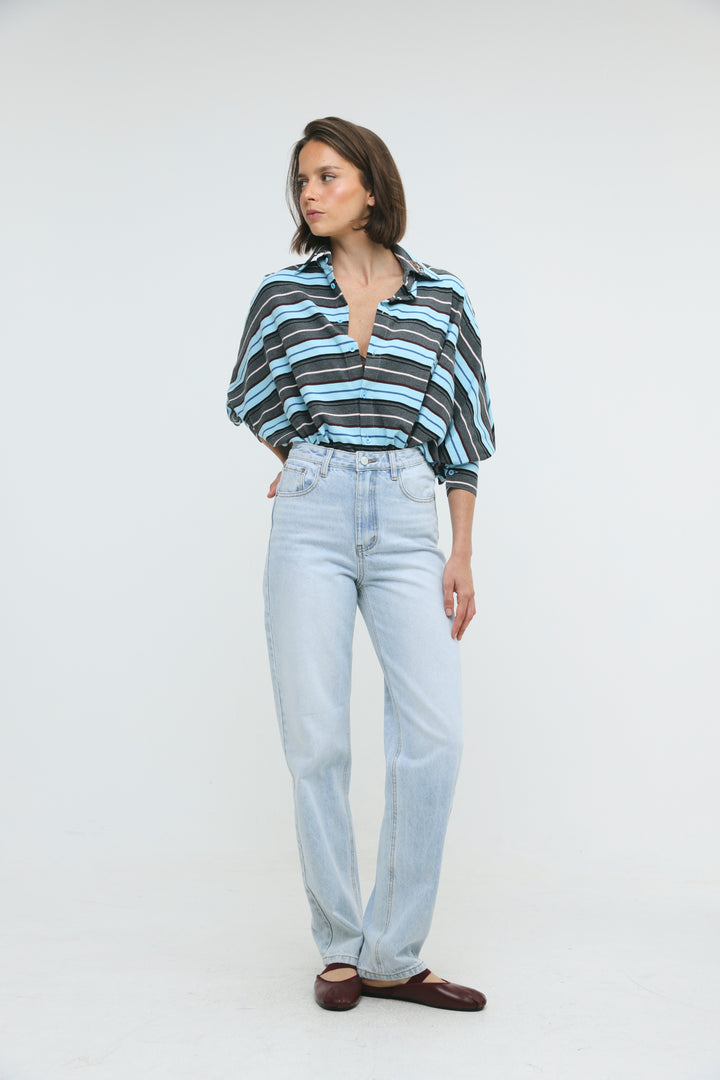 Crossing Grey Stripes Polo
