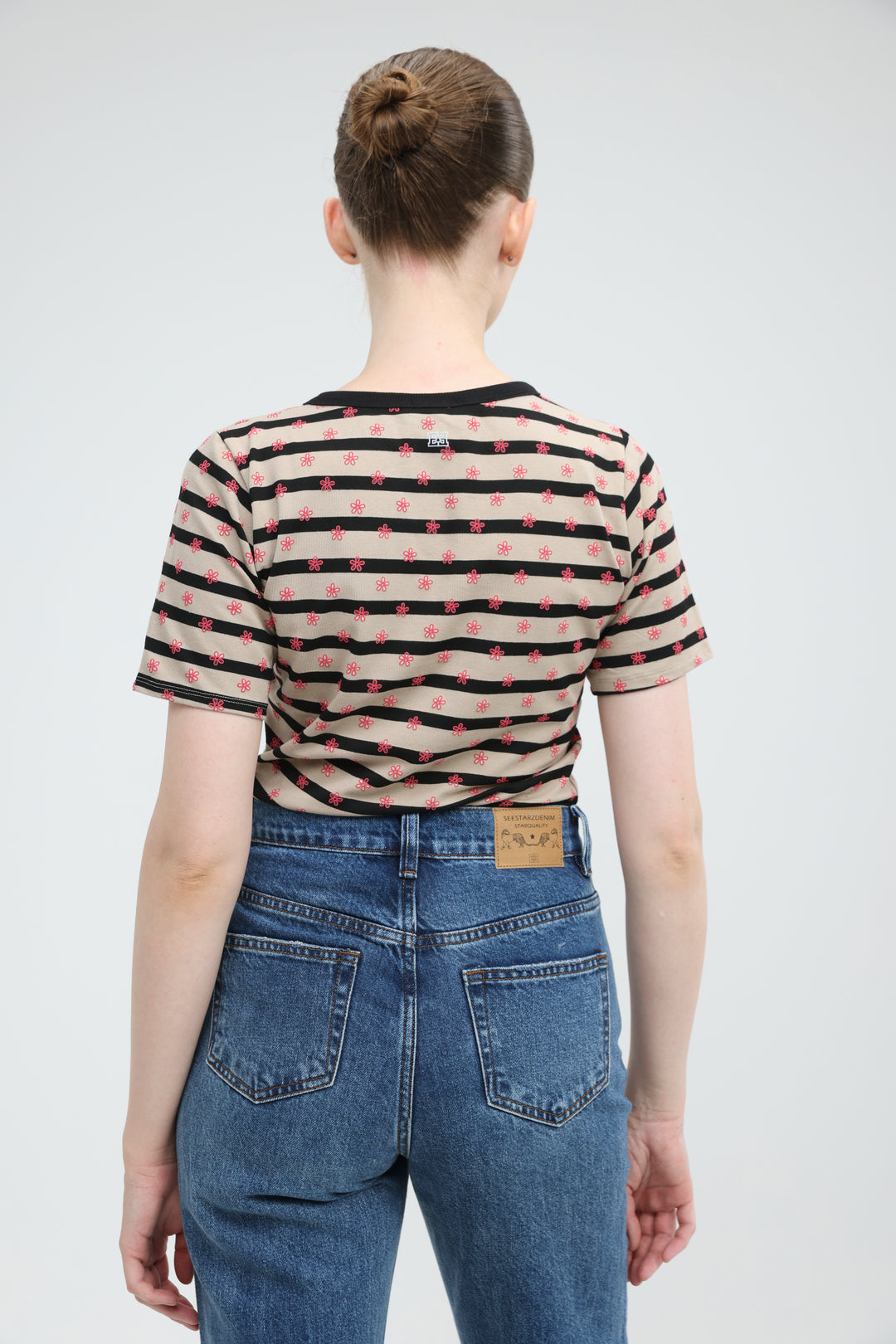 Doodle Camel Striped T-Shirt