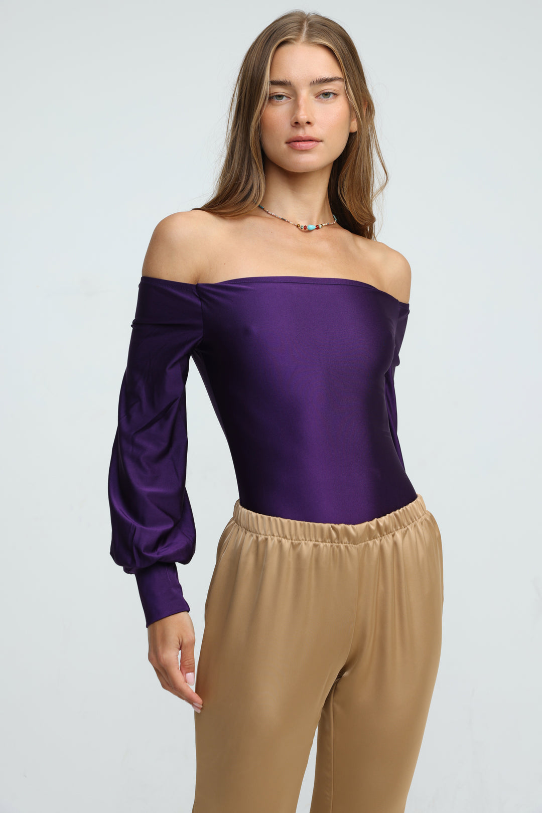 Era Purple Off Shoulder Bodysuit